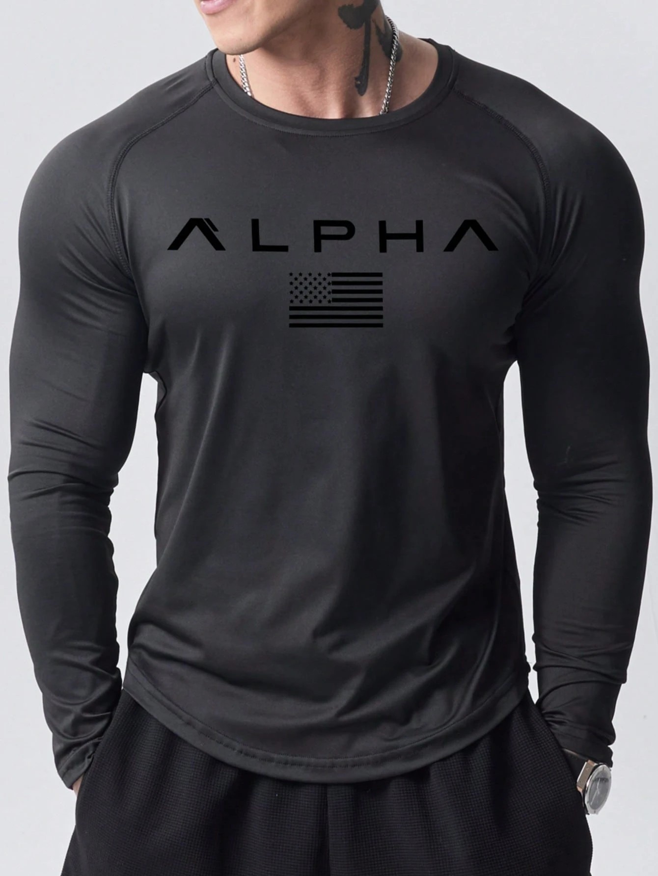 Mens Fashion Clothes - Nowa męska koszulka z długim rękawem