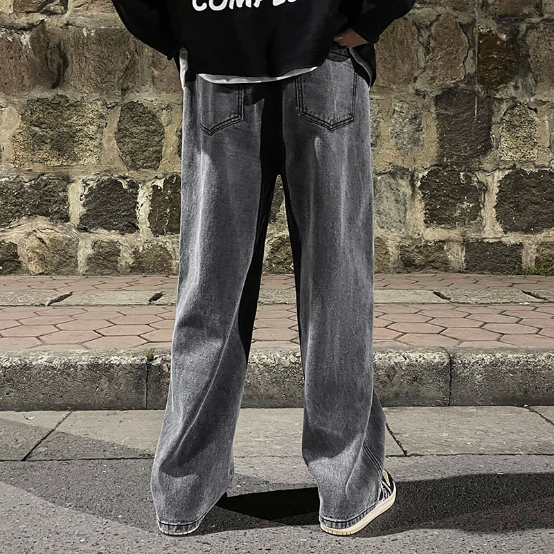 Koreańska moda męska workowate – Men'S Fashion Grey Jeans recenzja i cena