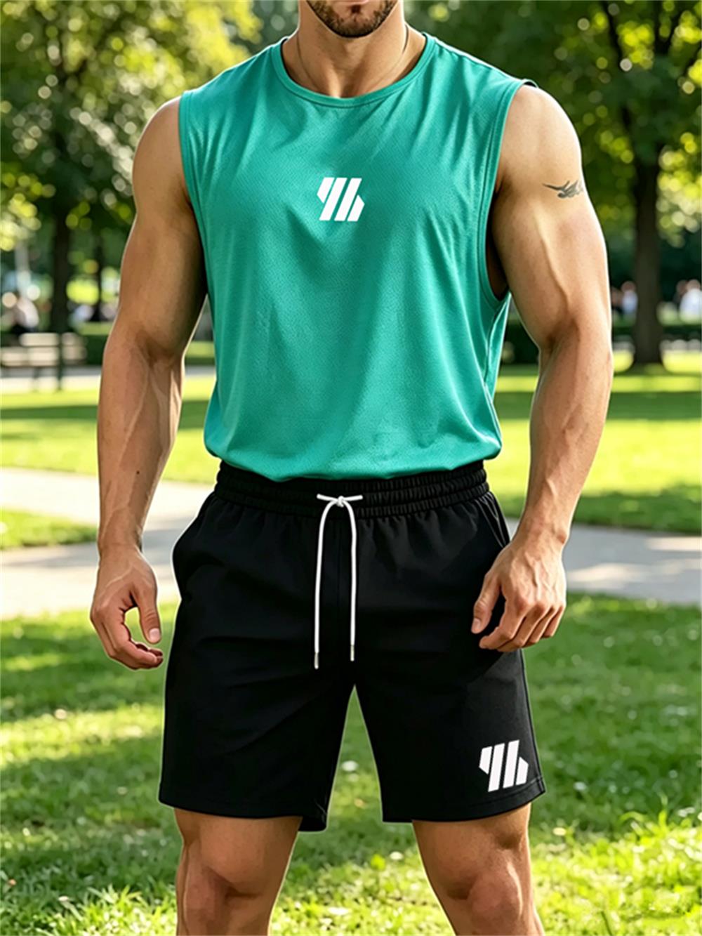 Nowy męski zestaw sportowy 202 – Mens Fashion Summer recenzja i cena