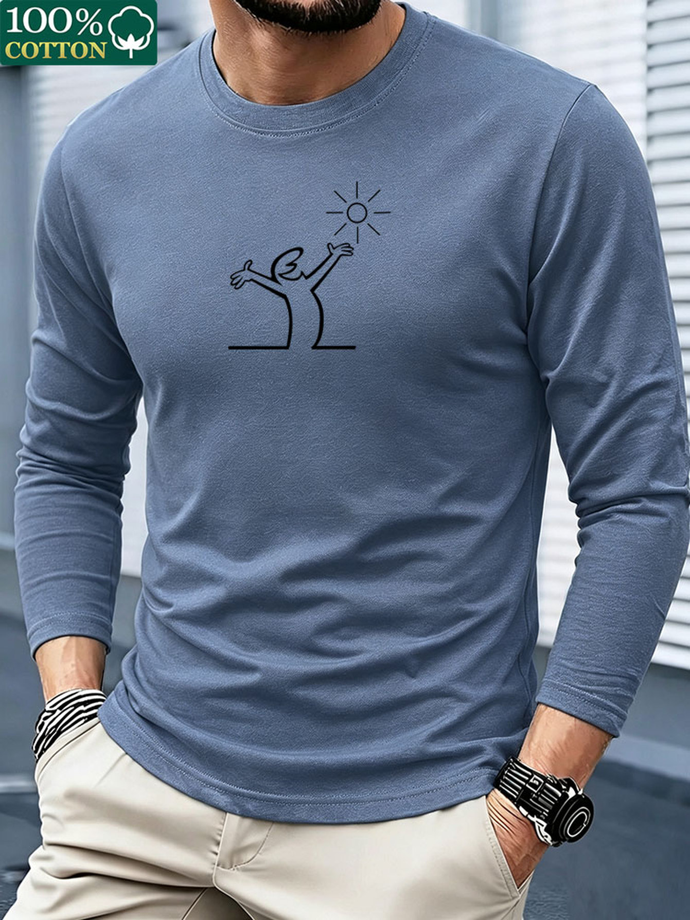 Męska koszulka z długim rękawe – Mens Fashion Summer recenzja i cena