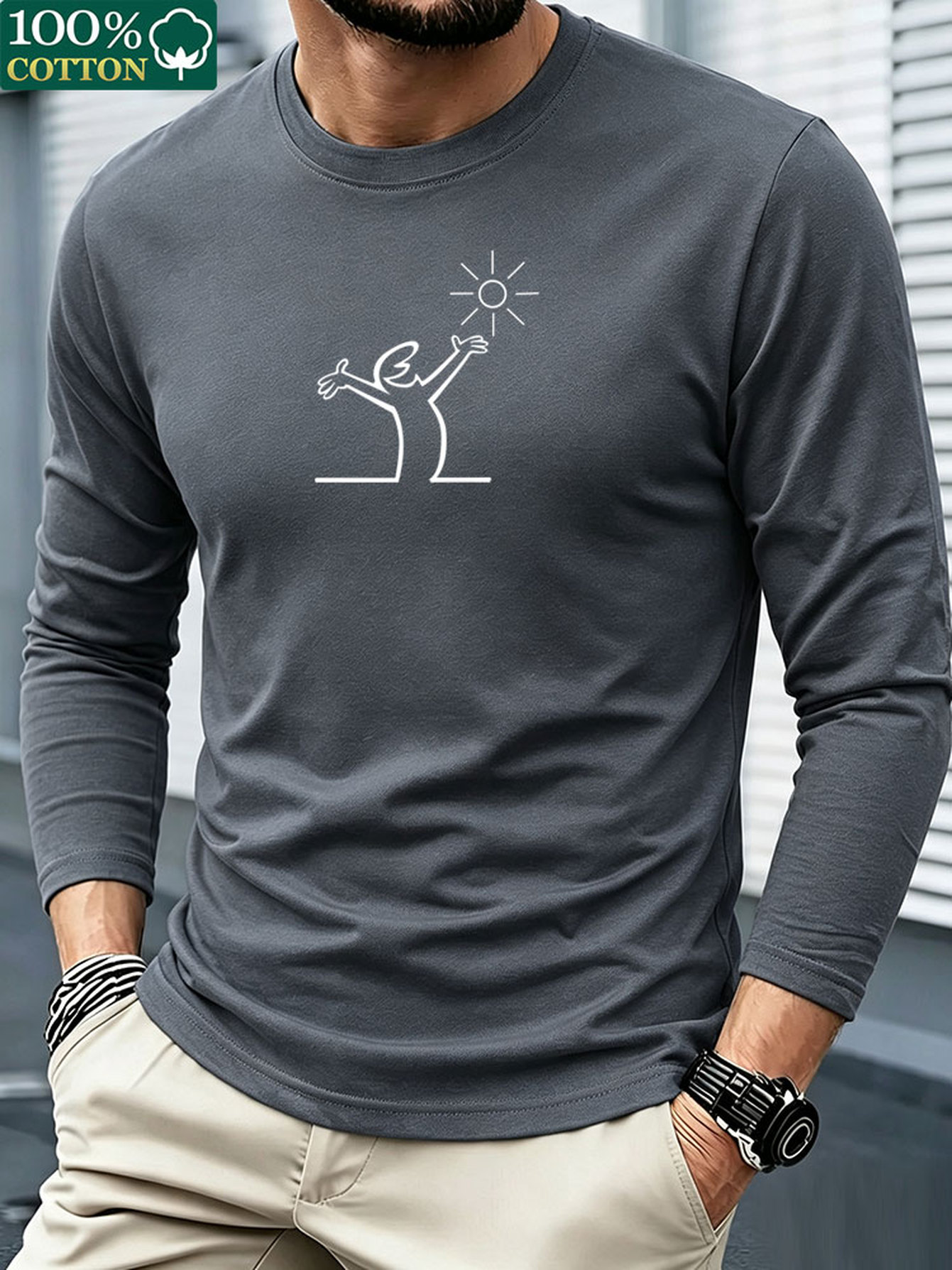 Męska koszulka z długim rękawe – Mens Fashion Summer recenzja i cena