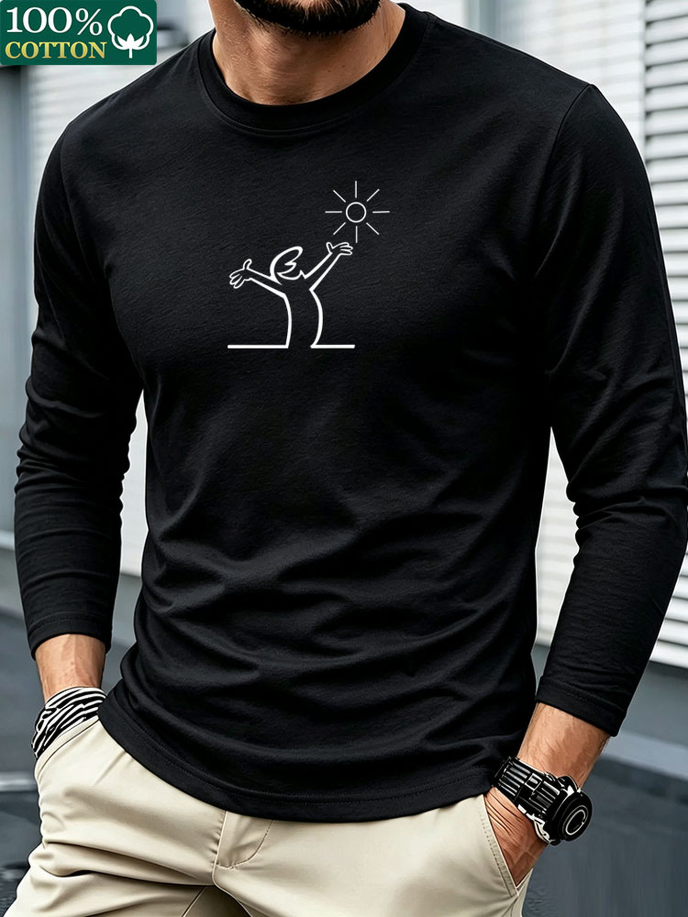 Męska koszulka z długim rękawe – Mens Fashion Summer recenzja i cena